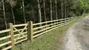 Bawcro installing new stock fencing as part of land management works at Denton Reserve near Ilkley, West Yorkshire.