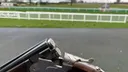 Professional bird control equipment used to manage pest birds and protect racecourse grounds.